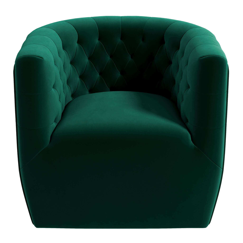 Ergonomic Design Swivel Chair with Tufted Accent - Multiple Colors