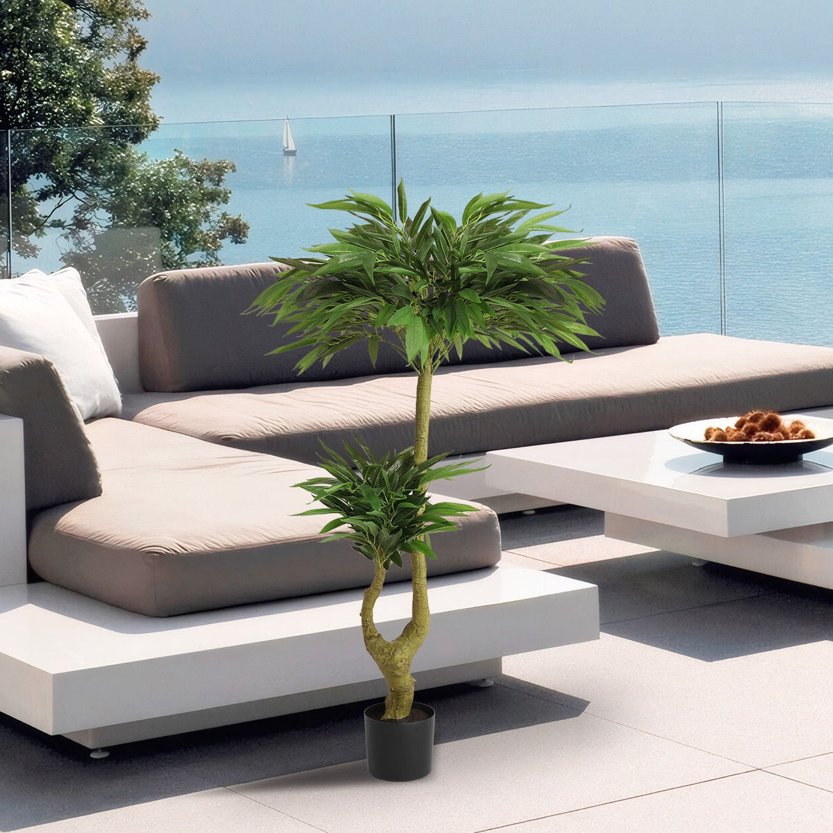 Artificial Dracaena Tree Indoor Faux Plant - 150Cm - Green