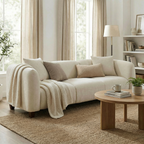Modern 87 Inch Upholstered Chenille Sofa with Sturdy Frame - Multiple Colors