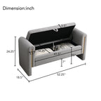 Modern Teddy Upholstered Bed End Bench with Storage - Multiple Colors