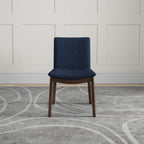 Mid-Century Modern Solid Wood Dining Chair Set with Fabric Upholstery - Multiple Colors
