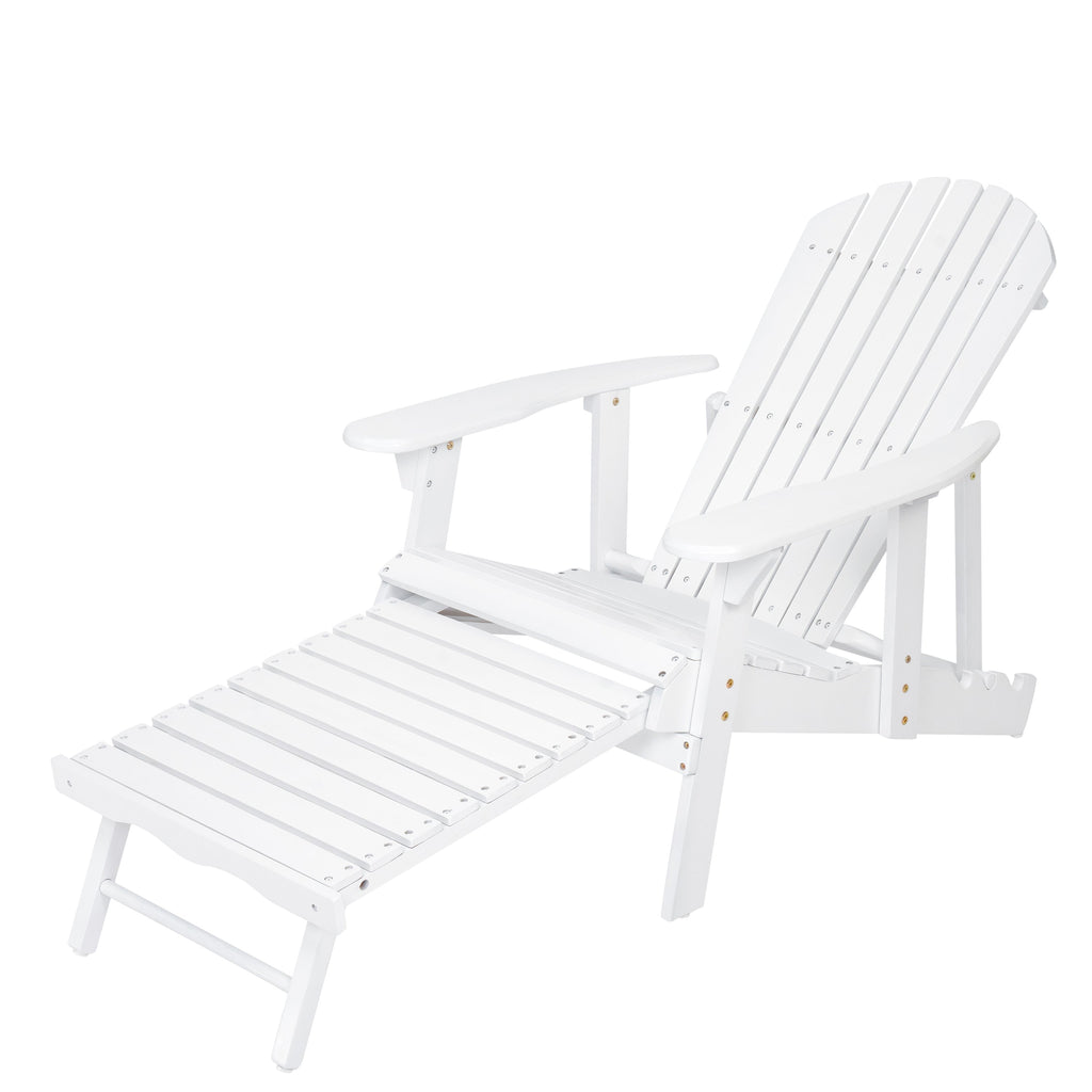 Malibu Adirondack Chair with Foldable Acacia Wood Design - Natural