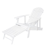 Malibu Adirondack Chair with Foldable Acacia Wood Design - Natural