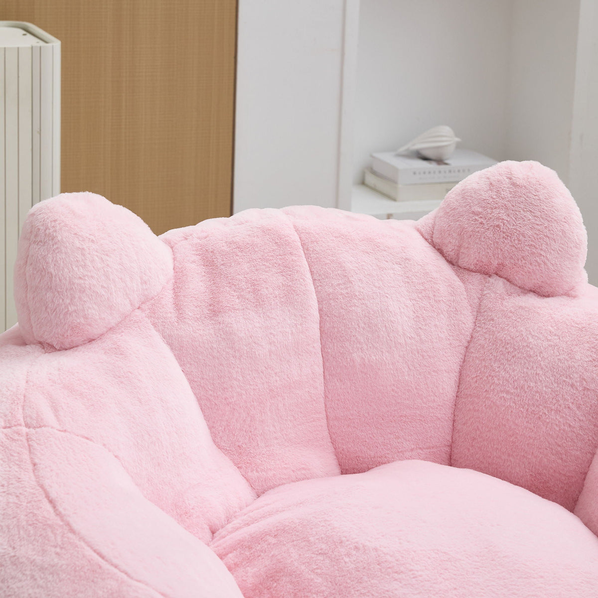 Cat Shaped Bean Bag Sofa with Long Tail - Faux Fur