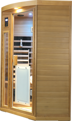 Low EMF Far-Infrared Two Person Sauna with LCD Touch Control - Natural Red Cedar