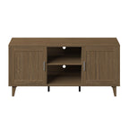 Modern 60 Inch TV Stand with Storage & Cable Management - Walnut