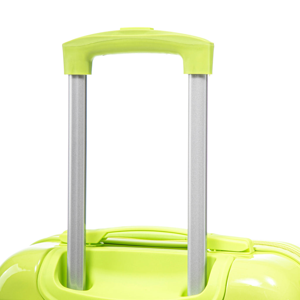 2-Piece Polycarbonate Spinner Wheel Luggage Set with Lock - Green & Yellow