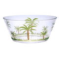Palm Tree Acrylic Serving Bowl with Unbreakable Design - White