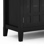 Handcrafted Tall TV Media Stand with Adjustable Storage - Dark Brown, Black, or White