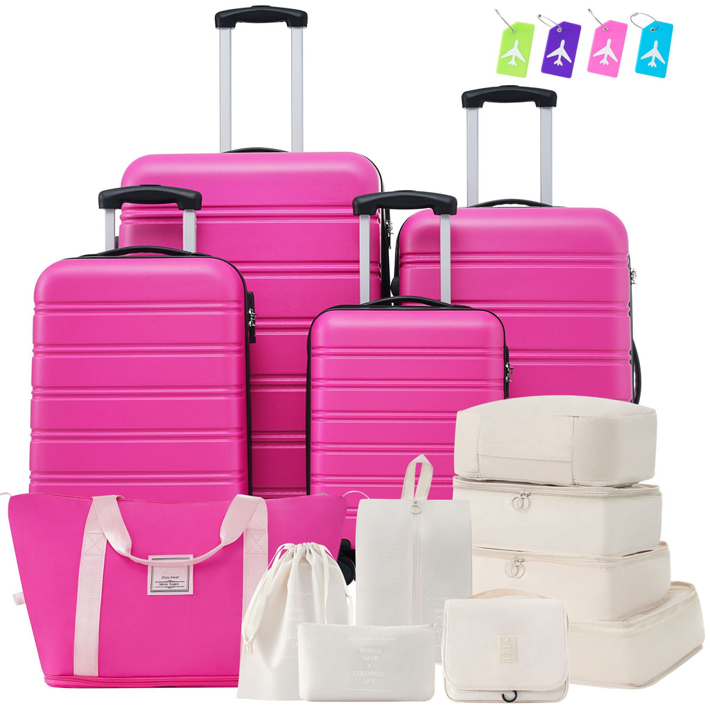 Hardshell Luggage Sets 4 Pieces with TSA Lock and Spinner Wheels - Multiple Colors