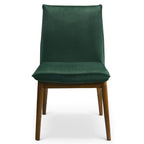 Monza Contemporary Dining Chair Set with Solid Wood Frame - Beige or Dark Green