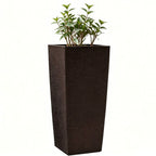 Indoor Outdoor Planter with Automatic Watering System - Dark Brown, Black, or White