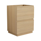 Modern Freestanding Bathroom Vanity Cabinet with Double Drawer - Light Brown or Dark Brown