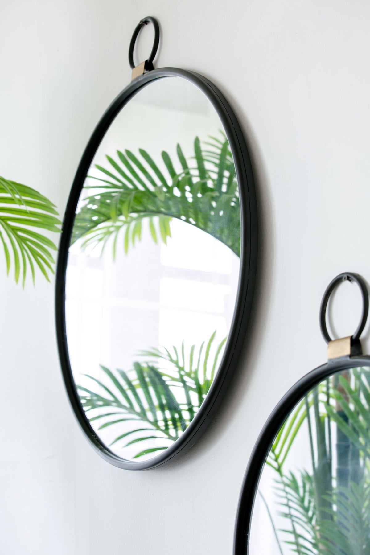 Black Contemporary Wall Mirror with Minimalist Frame - 24" W x 27.5" H