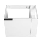 Modern Bathroom Vanity with Side Storage - Light Brown or White