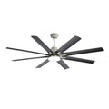Ceiling Fan with Dimmable LED Light, 8 Blades, Remote Control - Black or White