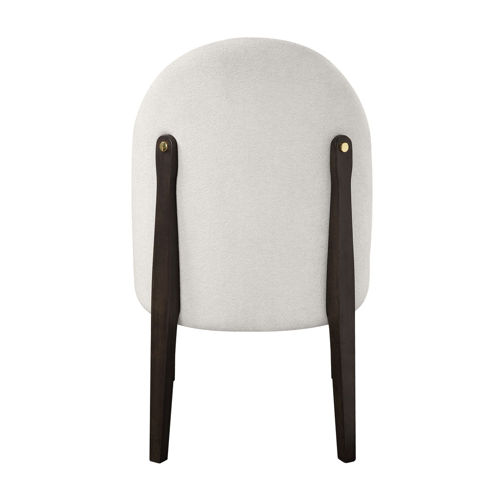 Beige Side Chair Set of 2 with Upholstered Seat - Clayten