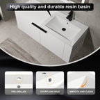 Modern Bathroom Vanity Sink Combo With Spacious Storage - White or Light Brown