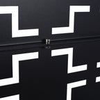 Freestanding Metal Privacy Screen with Durable Construction - Black