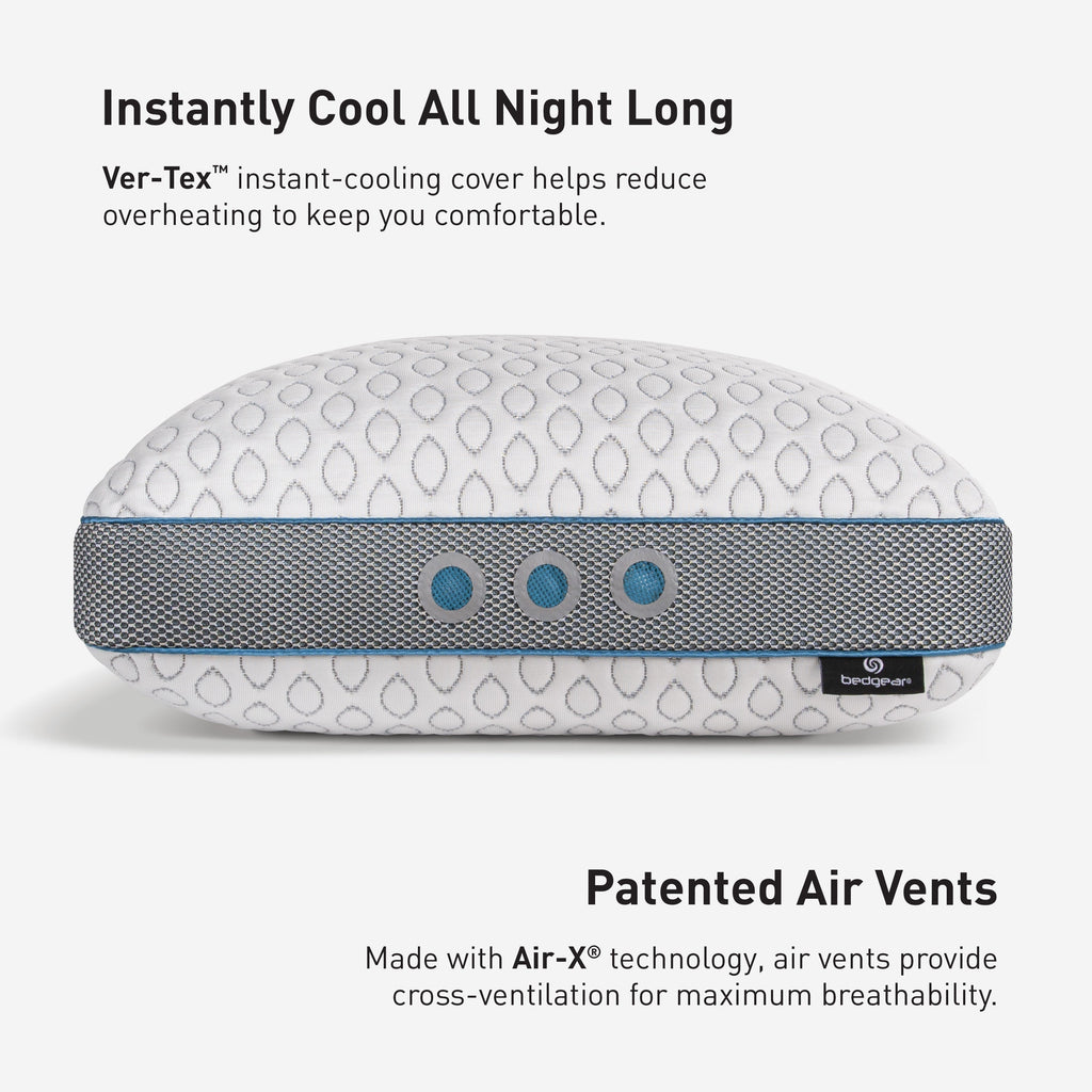 BedGear Frost Pillow 3.0 Cooling King Pillow with Dual-Sided Support - White
