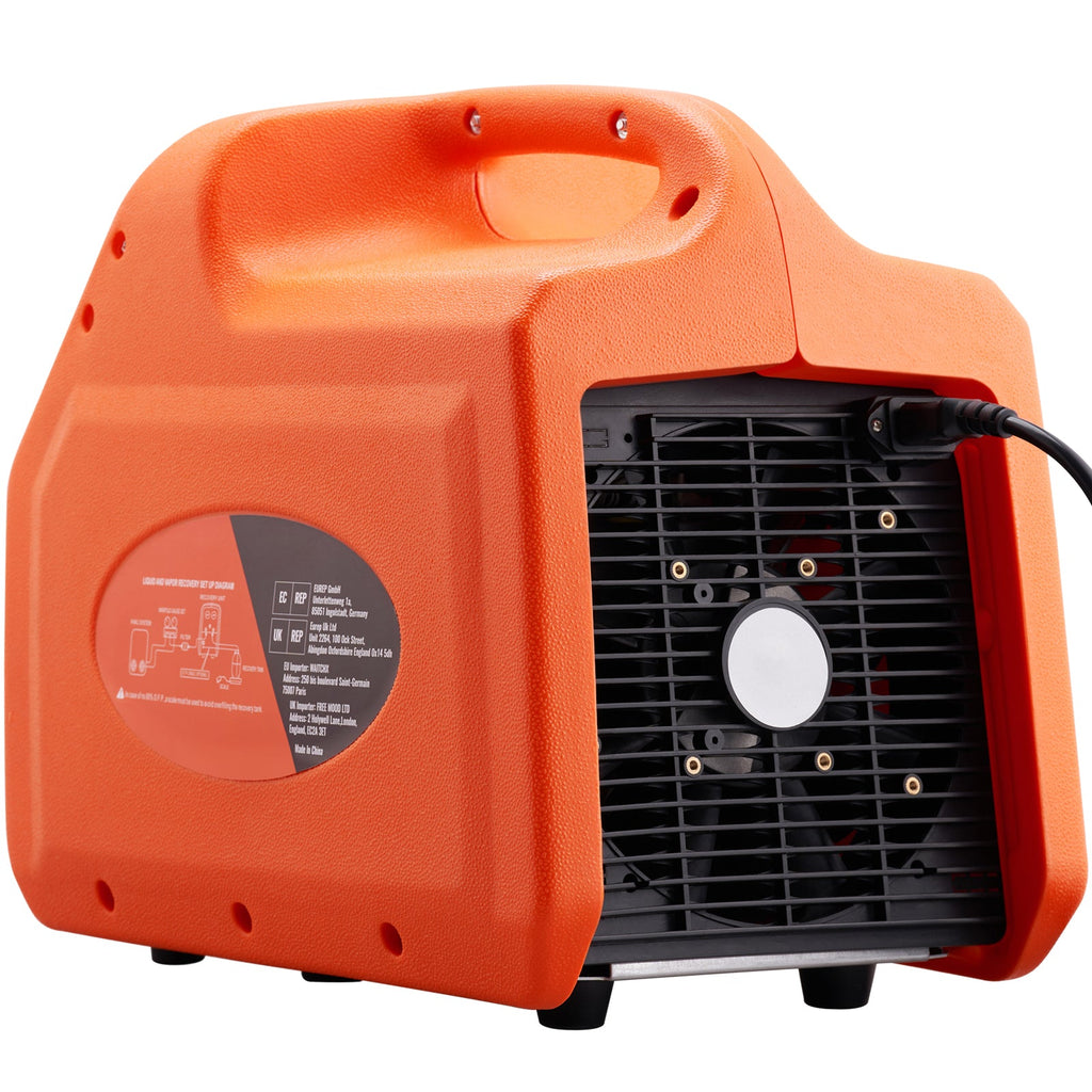 1 HP Refrigerant Recovery Machine with Dual Cylinder – Orange