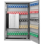 Adjustable Key Cabinet with Lock - Multiple Sizes, Gray or Black