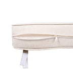 Outdoor Club Chair with Wicker Armrest - Beige