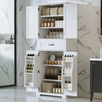 Bathroom Storage Cabinet with Adjustable Shelves and Drawer - Gray or White