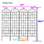 Metal Garden Rustproof Trellis for Climbing Plants – Outdoor Flower Support