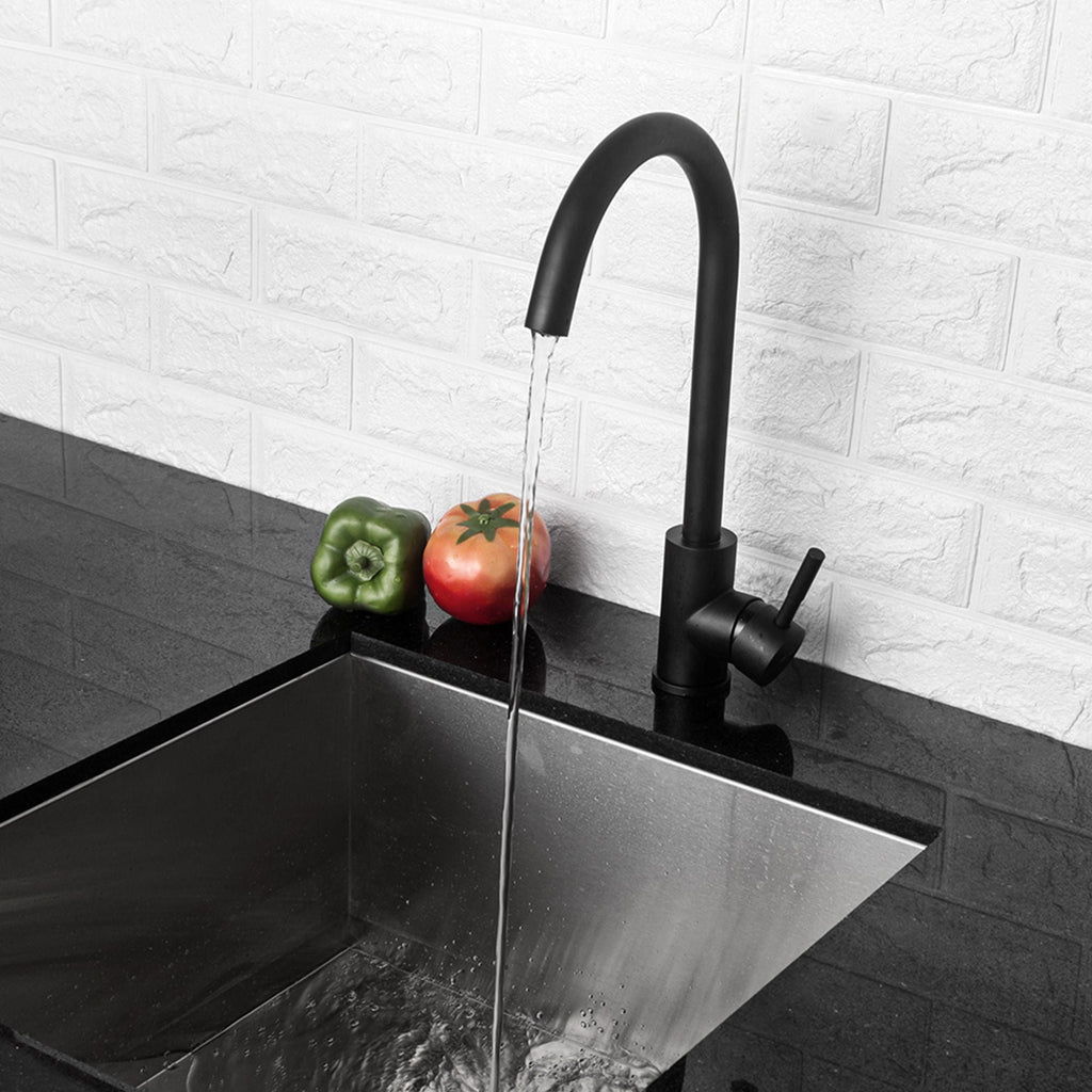Modern Kitchen Sink Faucet with Single Handle - Gray, Black, Gold