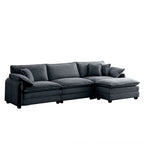 Oversize 3-Seater Sofa with Ottoman