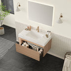 Nyah 36'' Bathroom Vanity with Sensor Lighting - Carrara