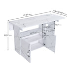 Multi Functional Folding Table with Storage Shelves and Wheels - Light Brown or Dark Brown