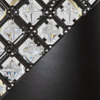 Contemporary Table Lamp with Crystalline Shade - Gold, Black, or Gray