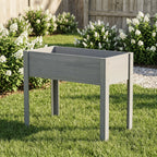 Solid Wood Raised Garden Bed with Legs - Available in Gray, Dark Gray, Dark Brown