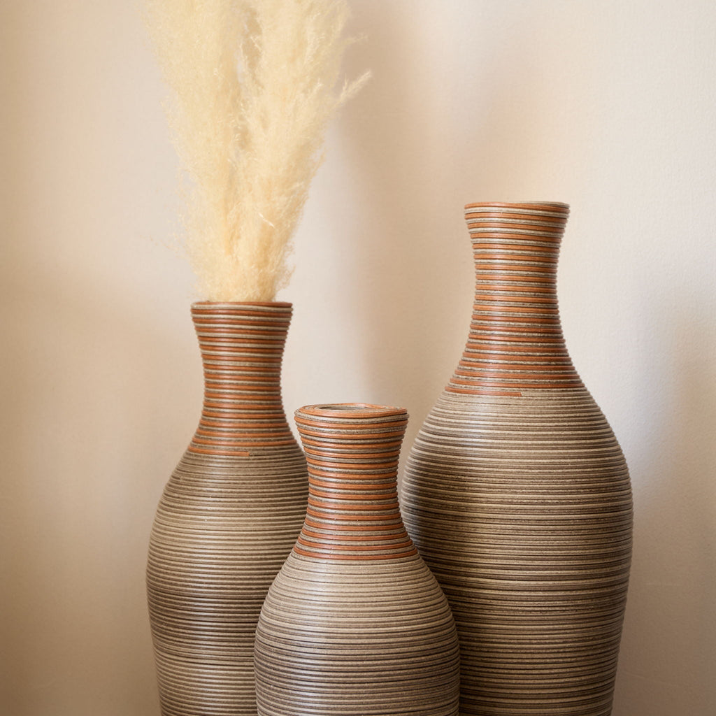 Classic And Neat Floor Vase with High Independent Stand - Multiple Colors