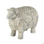 Magnesium Sheep Figurine with Weathered Finish - White & Gray