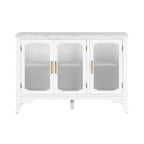 Storage Cabinet 3 Doors Stylish Style White