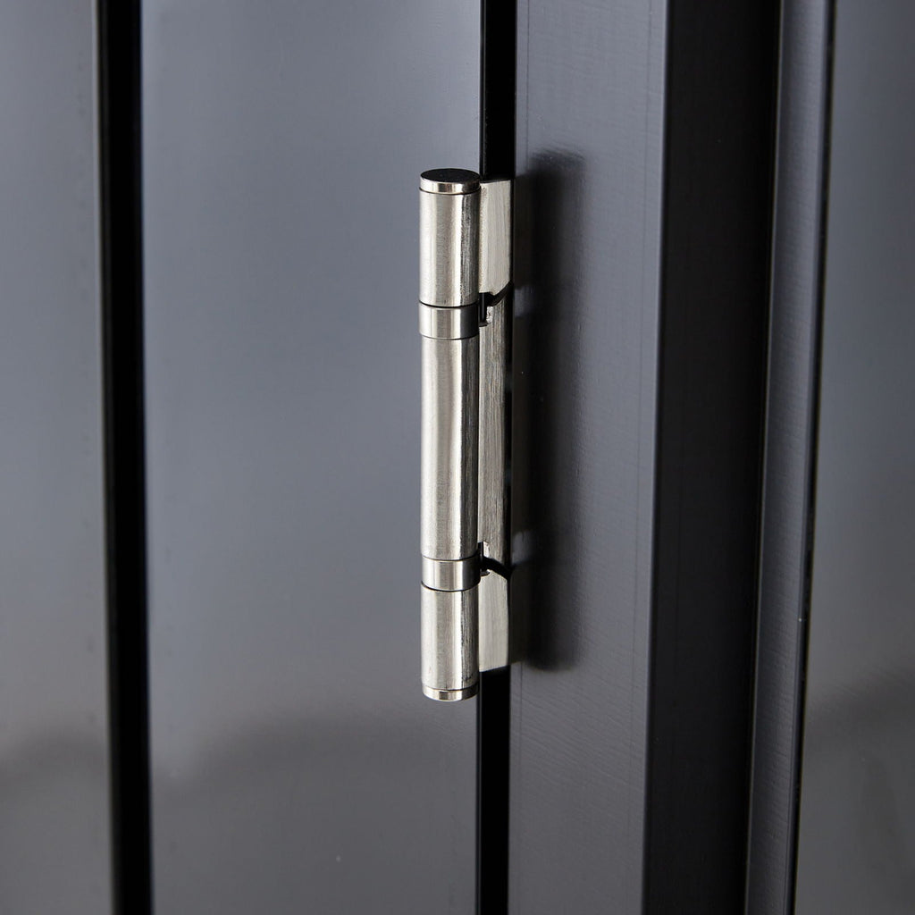 Outdoor Steel Storage Shed with Lockable Door - Black