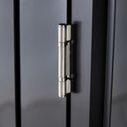 Outdoor Steel Storage Shed with Lockable Door - Black