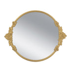 Gold Mirror Tray with Leaf Detailing - 19" W x 16" D x 1" H