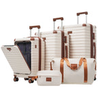 Deluxe 5-Piece Hard-Side Luggage Set with USB and TSA Locks - Multiple Colors