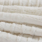Ivory Fur Down Alternative Comforter Mini Set with Hypoallergenic Filling