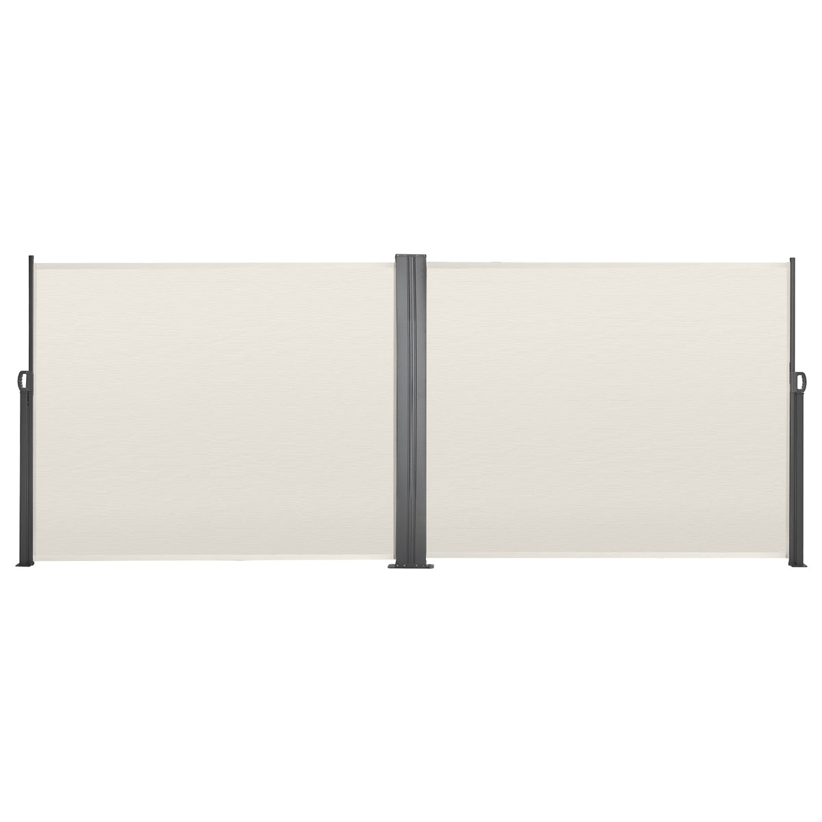 Retractable Side Awning with Waterproof Polyester Fabric - Grey or Beige