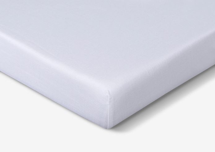 Hyper-Linen Crib Sheet with Powerband® - White