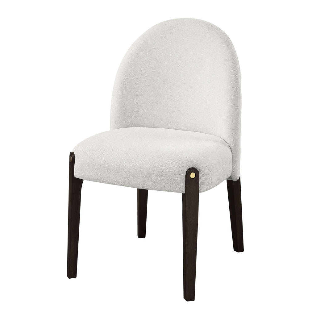 Beige Side Chair Set of 2 with Upholstered Seat - Clayten