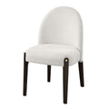 Beige Side Chair Set of 2 with Upholstered Seat - Clayten
