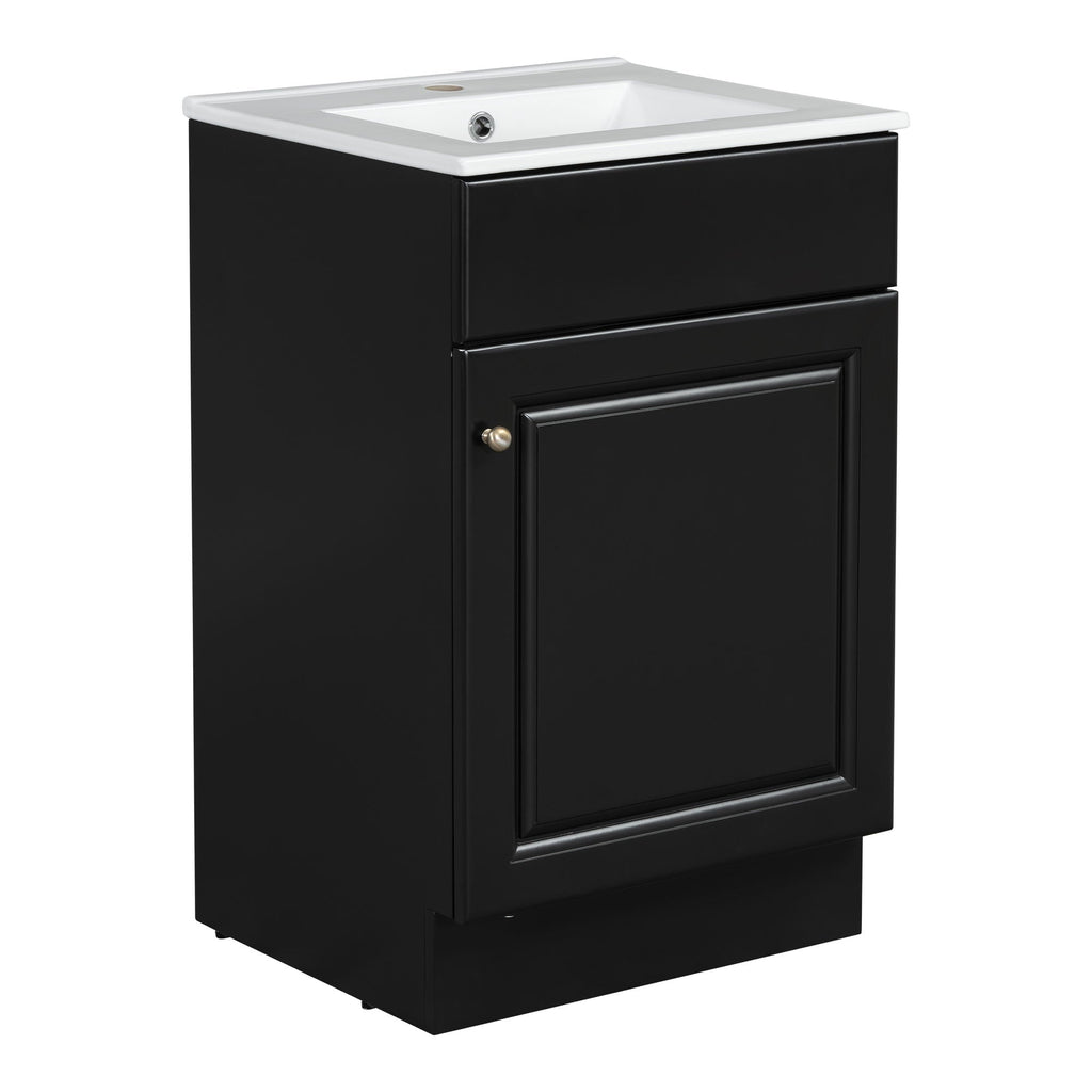 Bathroom Vanity with Sink and Adjustable Shelf - Multiple Colors