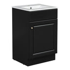 Bathroom Vanity with Sink and Adjustable Shelf - Multiple Colors