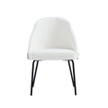 Modern Vegan Upholstered Dining Chair with High-Density Foam - Beige, Gray, or White